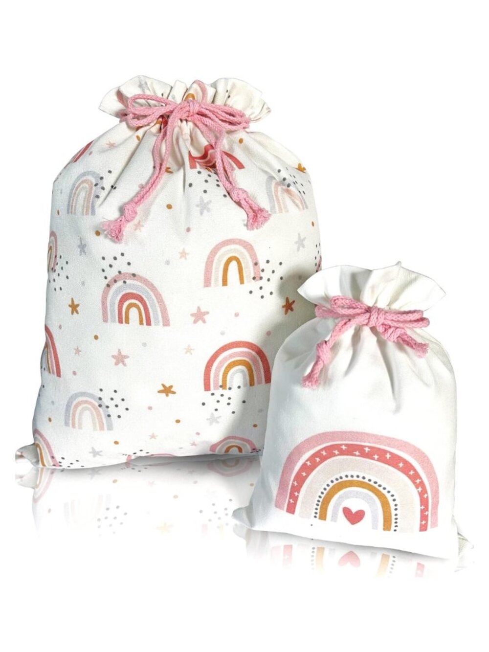 Canvas Drawstring Gift Bags Large Small Reusable Fabric Wrap